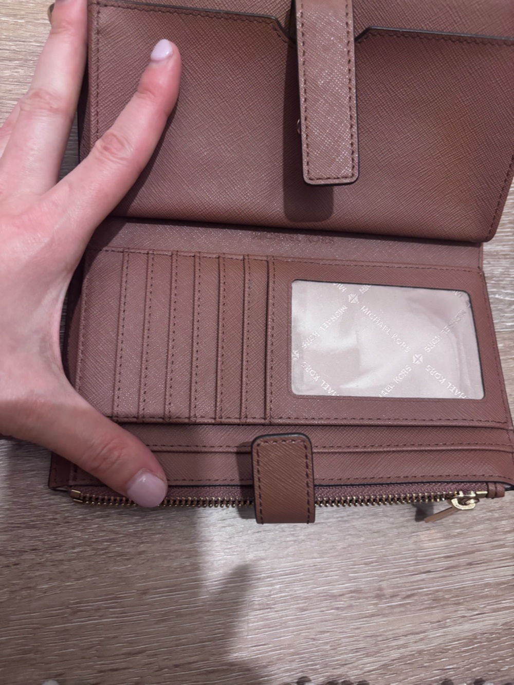 Michael Kors Brown Saffiano Wristlet / Wallet / Clutch - Picture 9 of 13